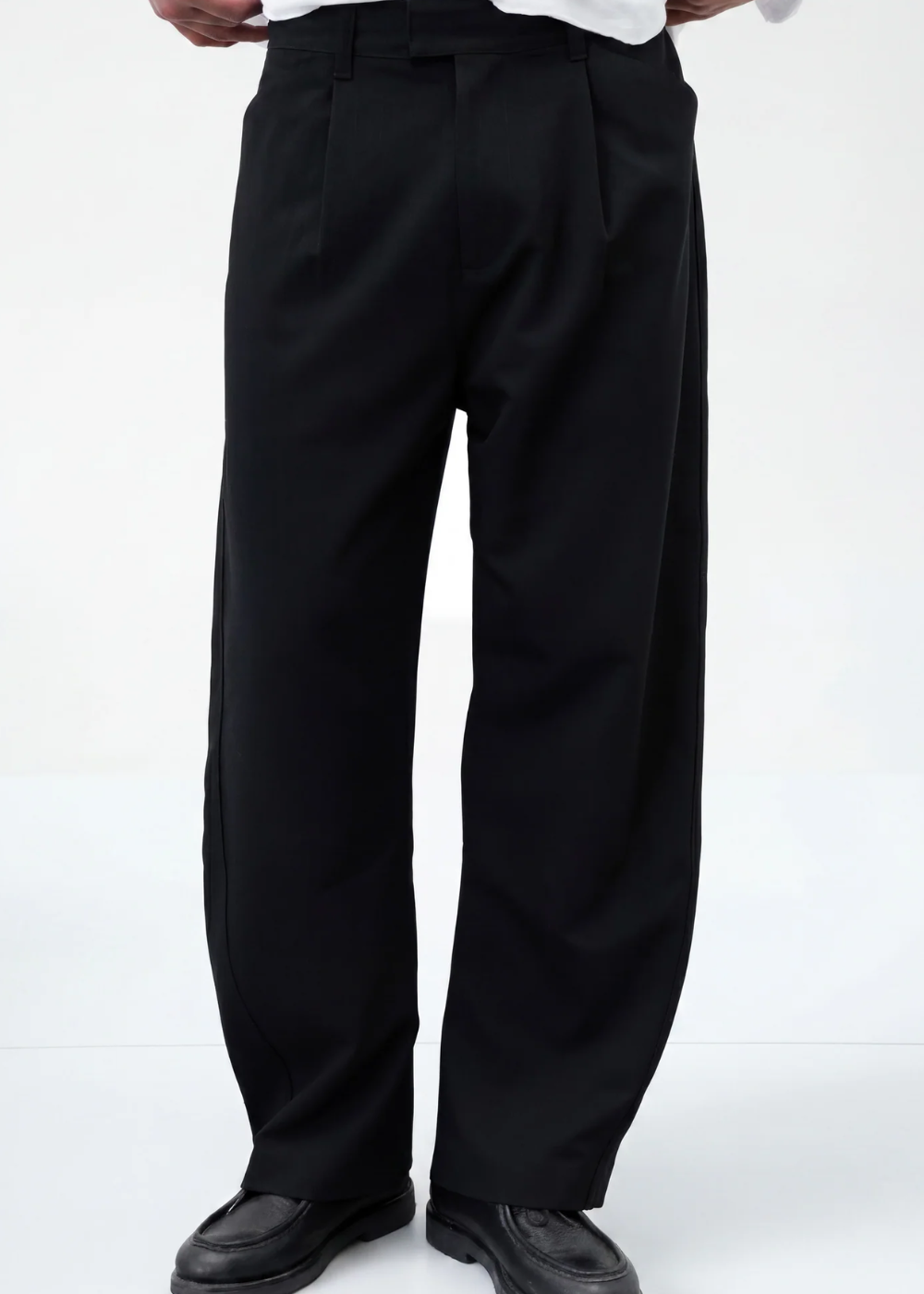 Observe - Twisted Relaxed Trouser / Midnight Pinstripe | Observe Gallery | Mad About The Boy