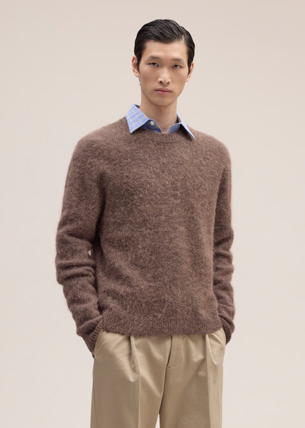 NN.07 Russell Crew Alpaca Blend Mable Husk | NN07 | Mad About The Boy