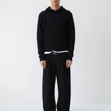 Observe - Alpaca Button-Knit Hood / Black