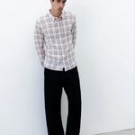 Observe / Seersucker Plaid Shirt - Brown / Blue | Observe Gallery | Mad About The Boy