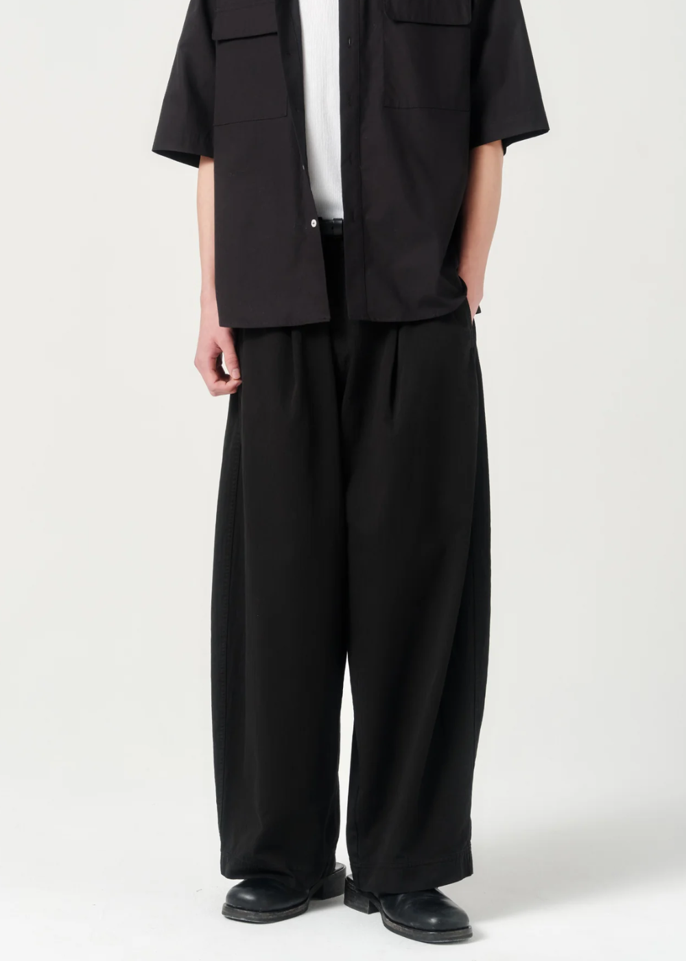 ASHA JASPER - Volume Trouser - Black Herringbone | ASHA JASPER | Mad About The Boy