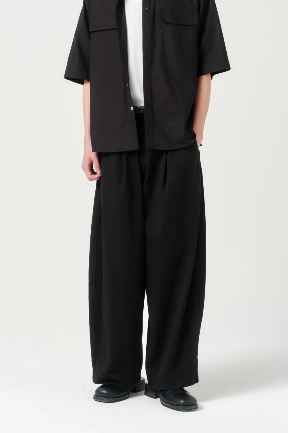 ASHA JASPER - Volume Trouser - Black Herringbone | ASHA JASPER | Mad About The Boy