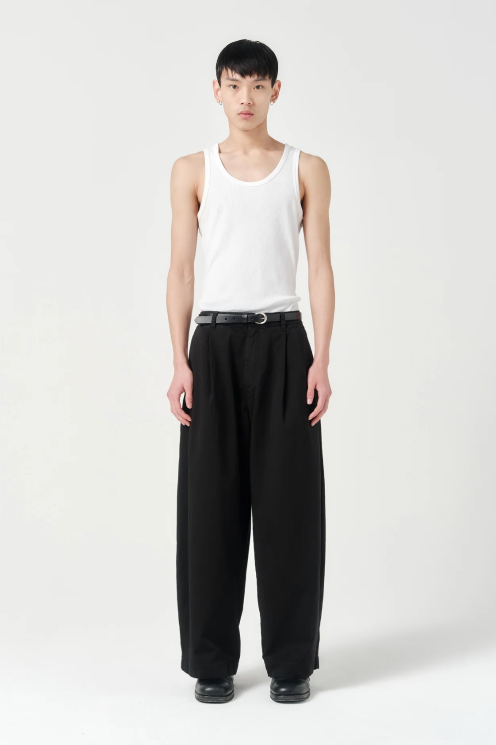 ASHA JASPER - Volume Trouser - Black Herringbone | ASHA JASPER | Mad About The Boy
