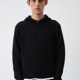 Observe - Alpaca Button-Knit Hood / Black