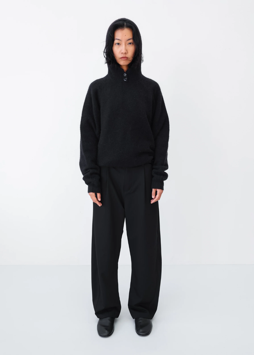 Observe - Alpaca Button-Knit Hood / Black | Observe Gallery | Mad About The Boy