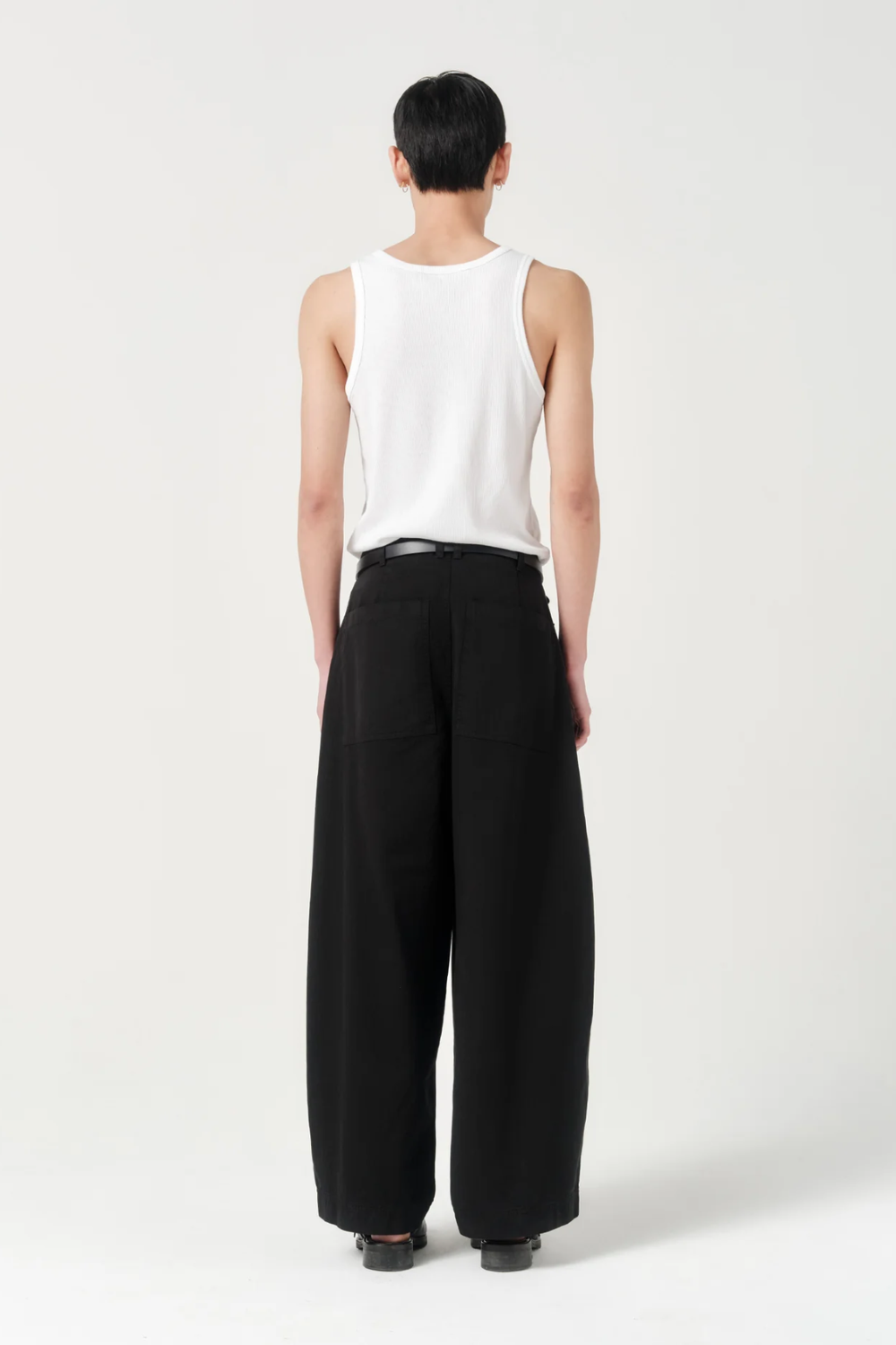 ASHA JASPER - Volume Trouser - Black Herringbone | ASHA JASPER | Mad About The Boy