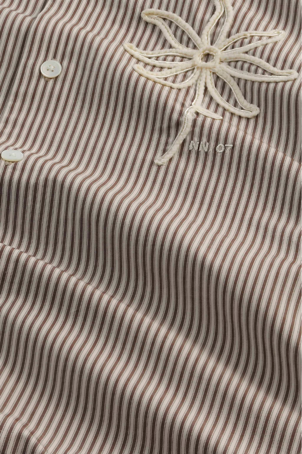 NN.07 Quinsy Pima Cotton Shirt Brown Stripe | NN07 | Mad About The Boy