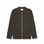 NN.07 Jonas Boiled Merino Wool Full Zip Dark Army | NN07 | Mad About The Boy