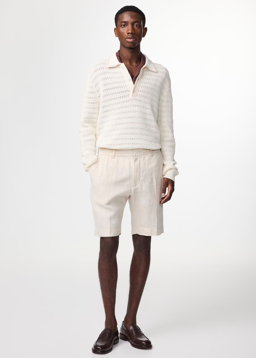 NN.07 Billie Drawstring Linen Regular Fit Shorts Oat | NN07 | Mad About The Boy