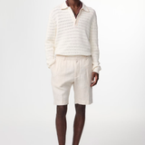 NN.07 Billie Drawstring Linen Regular Fit Shorts Oat | NN07 | Mad About The Boy