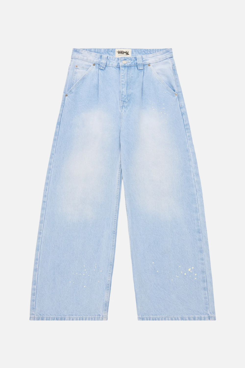 13.5oz Washed Paint Splat Jeans - Light Blue | Colour Plane | Mad About The Boy