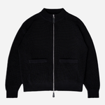 Pennant Knit Zip Cardigan - Black | BLANK CO. | Mad About The Boy