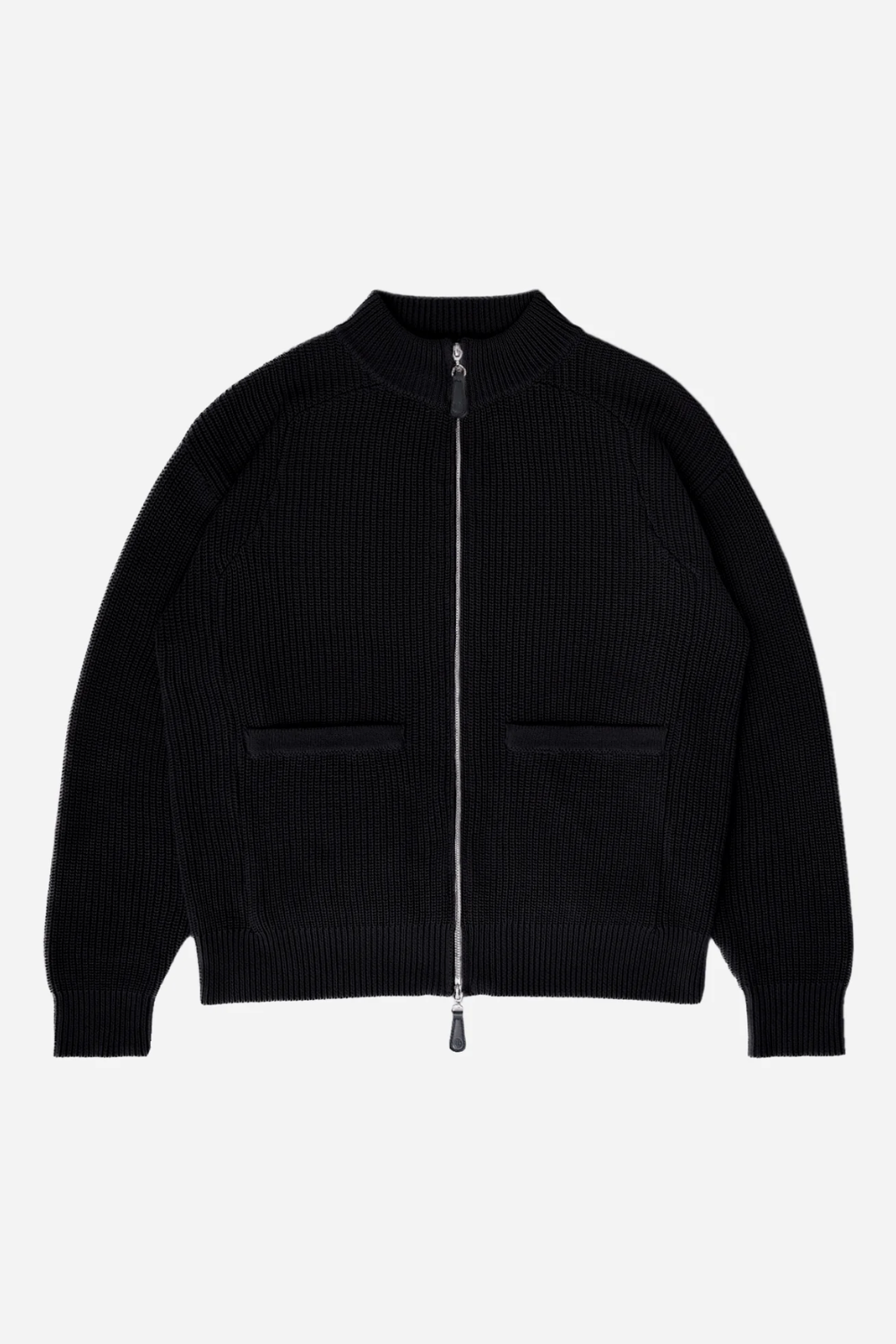 Pennant Knit Zip Cardigan - Black | BLANK CO. | Mad About The Boy