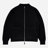 Pennant Knit Zip Cardigan - Black | BLANK CO. | Mad About The Boy