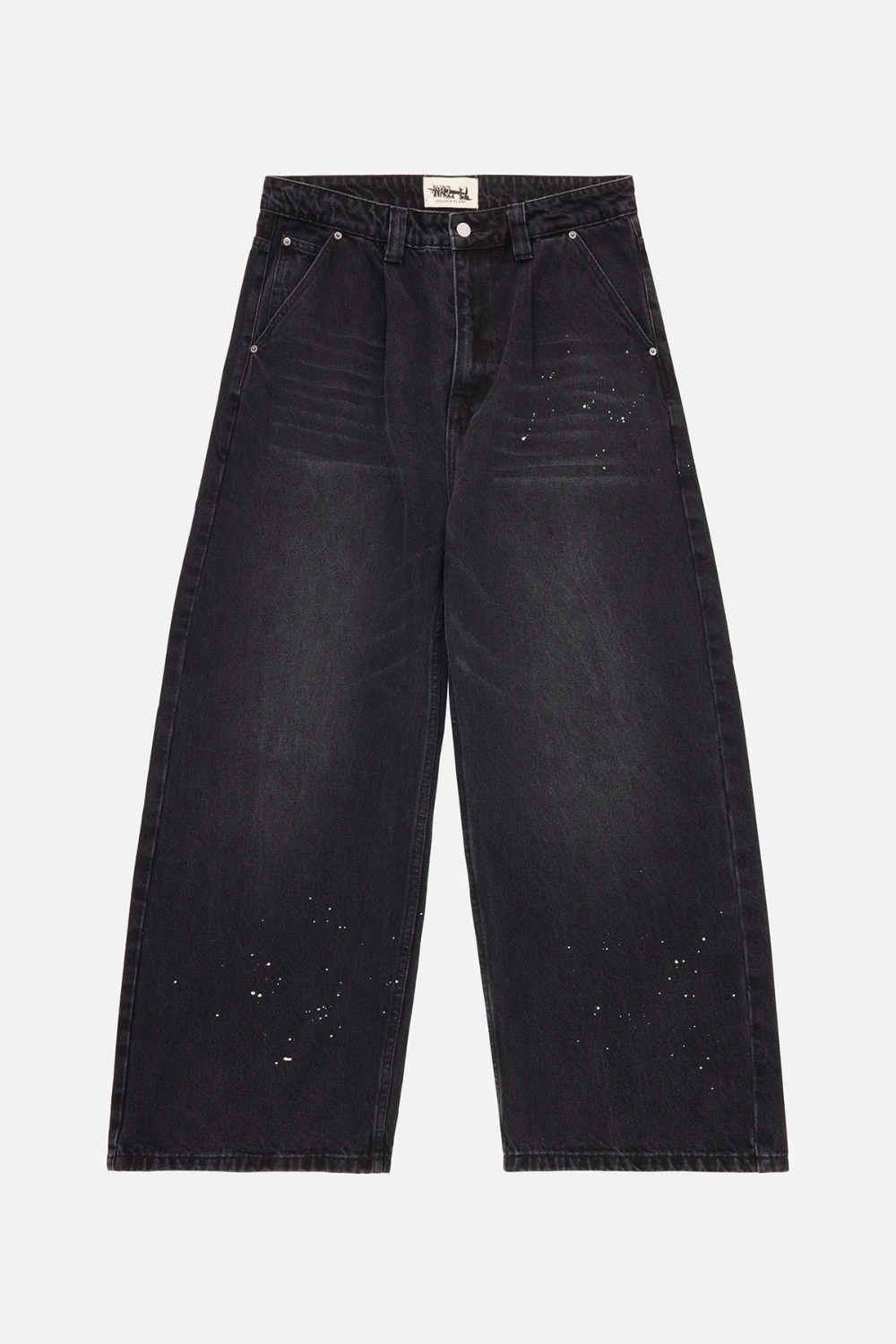 13.5oz Washed Paint Splat Jeans - Black | Colour Plane | Mad About The Boy