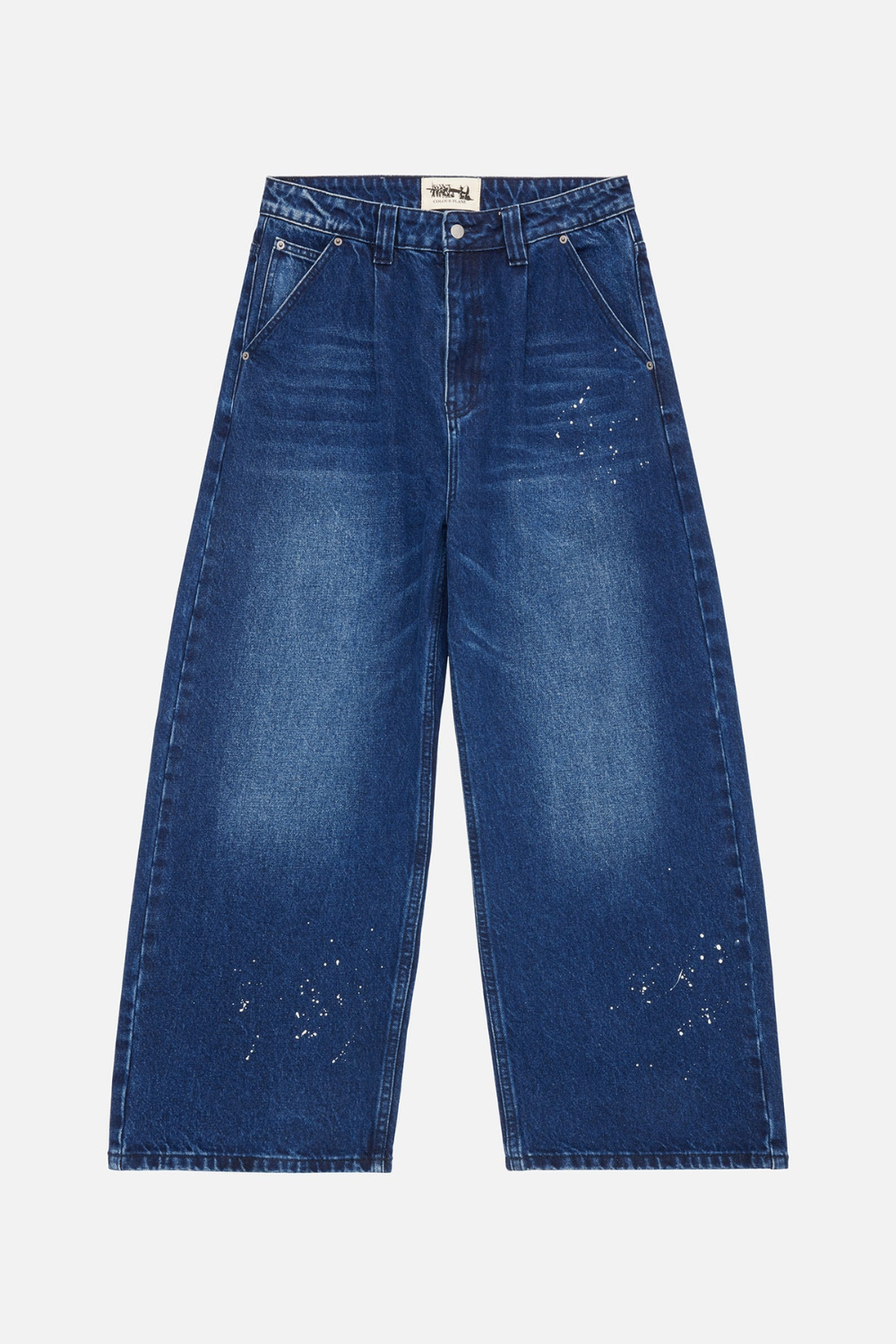 13.5oz Washed Paint Splat Jeans - Royal Blue | Colour Plane | Mad About The Boy
