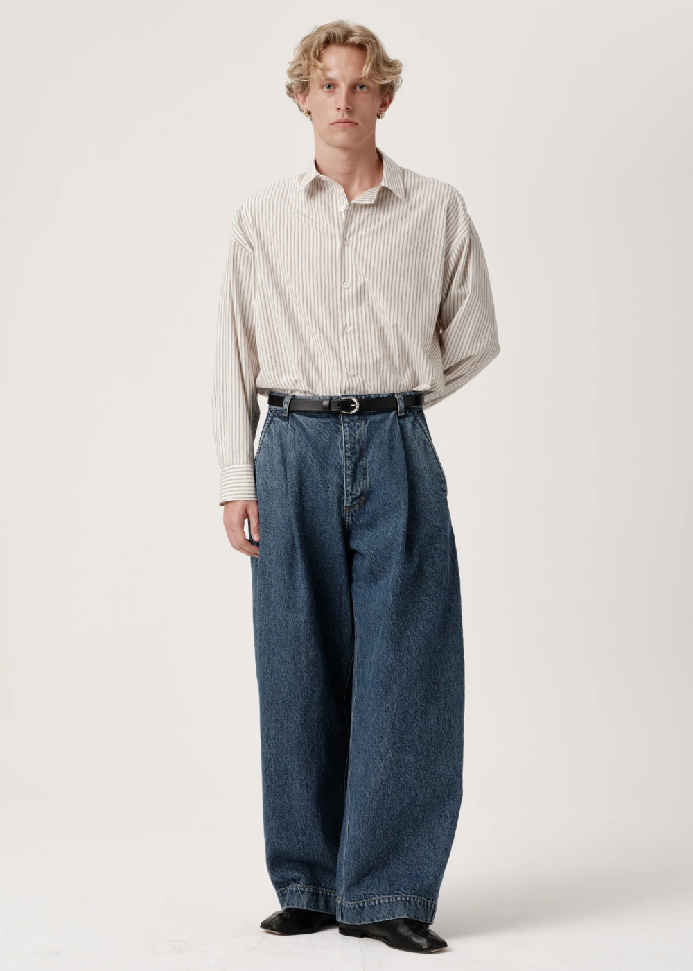 ASHA JASPER - Volume Italian Denim Trouser / Stonewashed Indigo | ASHA JASPER | Mad About The Boy