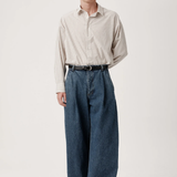 ASHA JASPER - Volume Italian Denim Trouser / Stonewashed Indigo | ASHA JASPER | Mad About The Boy