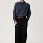 ASHA JASPER - Boardroom Trouser / Black Cotton Wool Twill | ASHA JASPER | Mad About The Boy