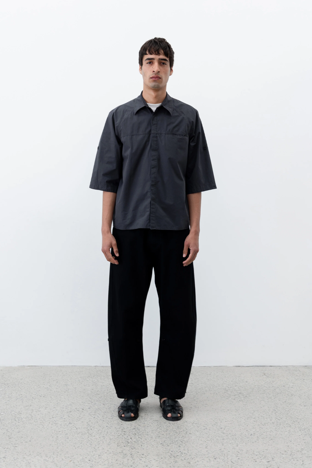 Observe / Cambia Panel Shirt - Charcoal Blue | Observe Gallery | Mad About The Boy