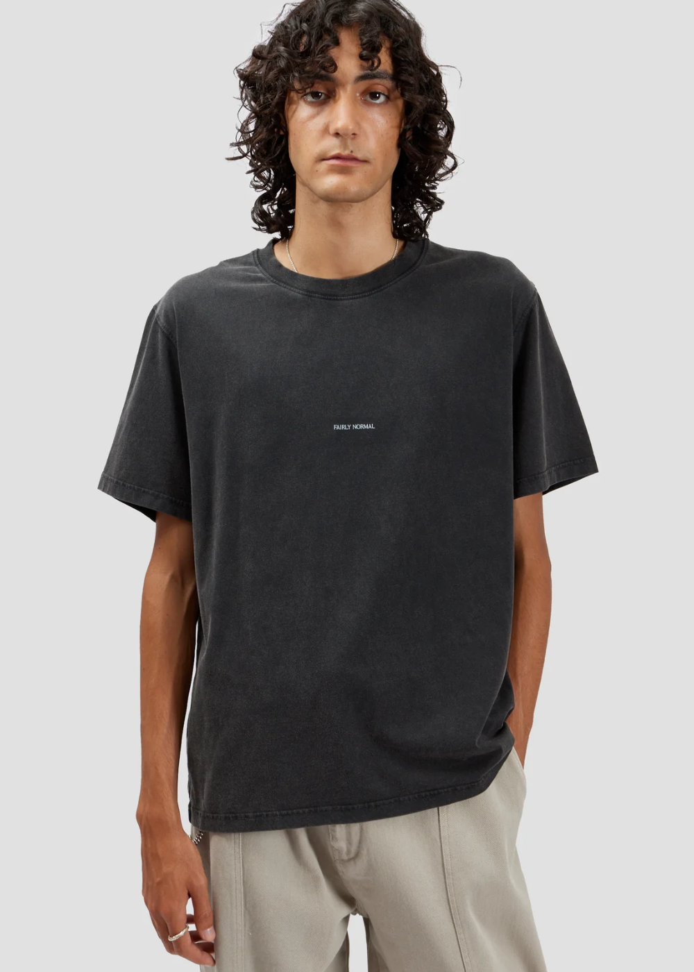 Core Logo T-Shirt Washed Black | Fairly Normal | Mad About The Boy