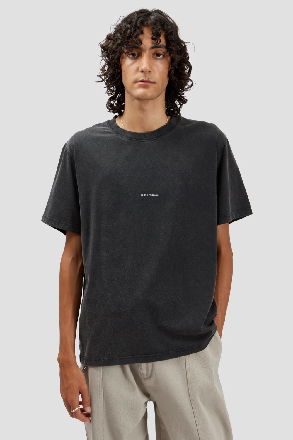Core Logo T-Shirt Washed Black | Fairly Normal | Mad About The Boy