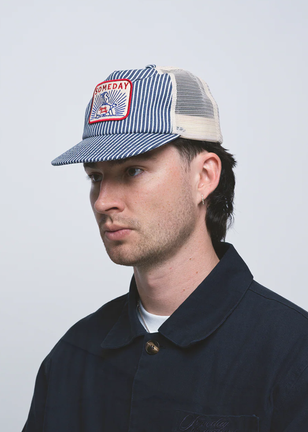 Someday Fabrications - Hickory Trucker Cap / Blue | Someday Fabrications | Mad About The Boy