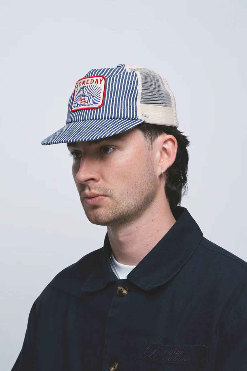 Someday Fabrications - Hickory Trucker Cap / Blue | Someday Fabrications | Mad About The Boy