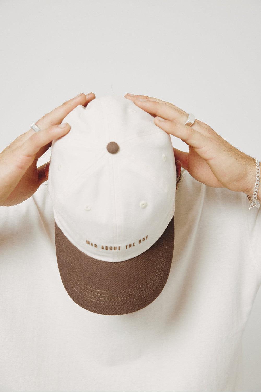 Mad About The Boy Dad Cap - Cream & Brown | Mad About The Boy | Mad About The Boy