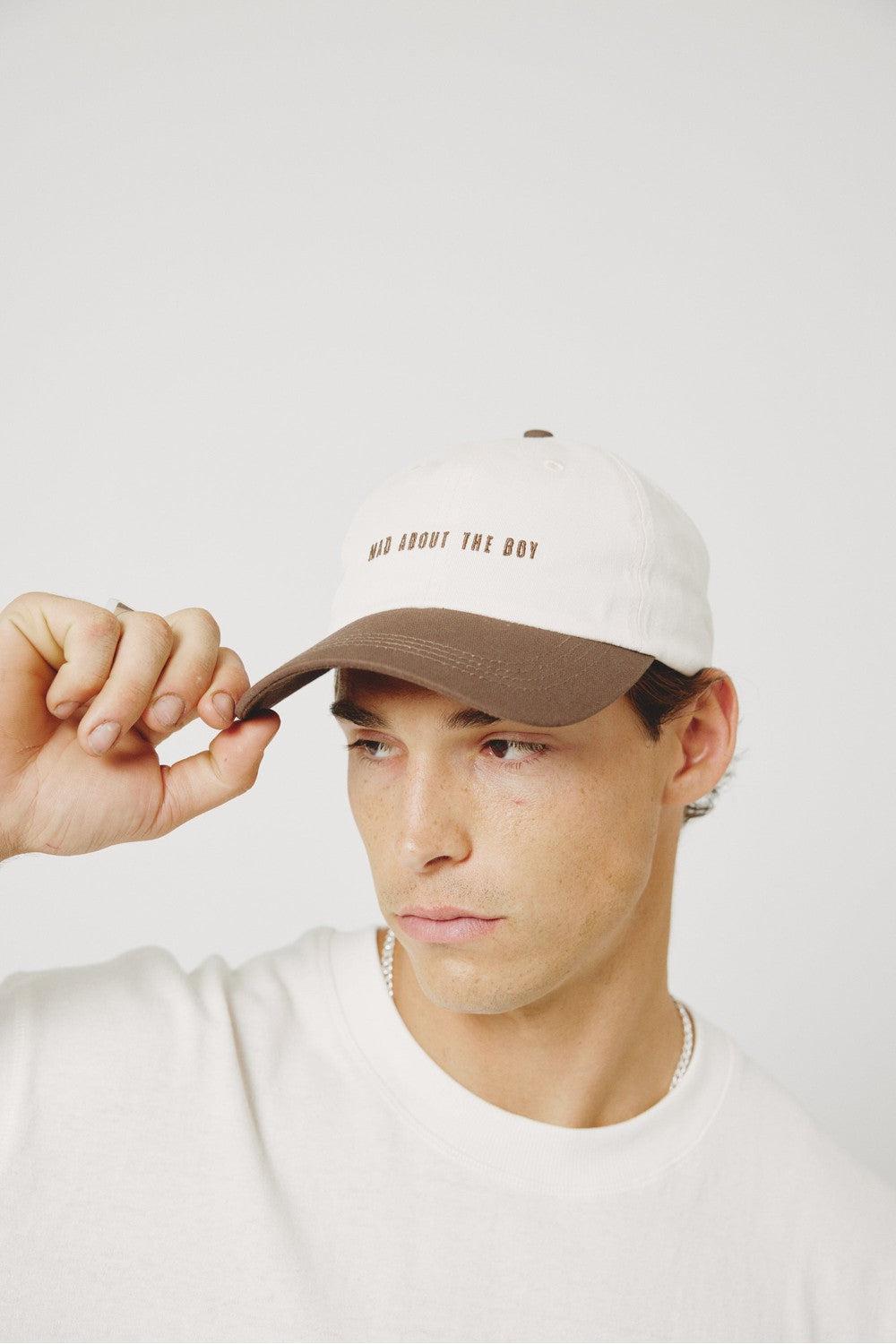 Mad About The Boy Dad Cap - Cream & Brown | Mad About The Boy | Mad About The Boy