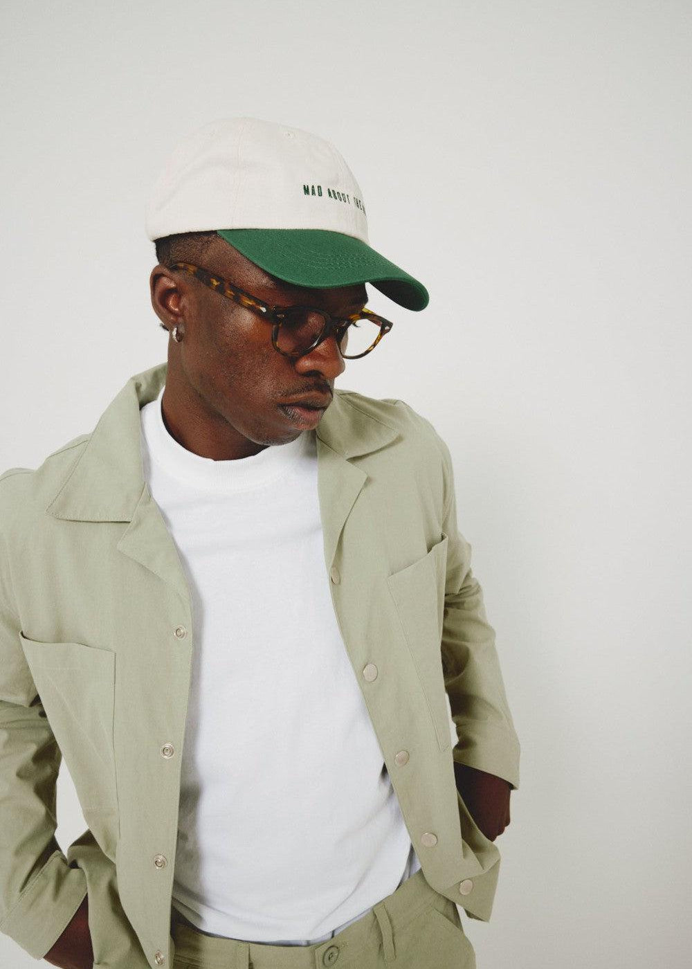 DAD CAP / CREAM & GREEN | Mad About The Boy | Mad About The Boy