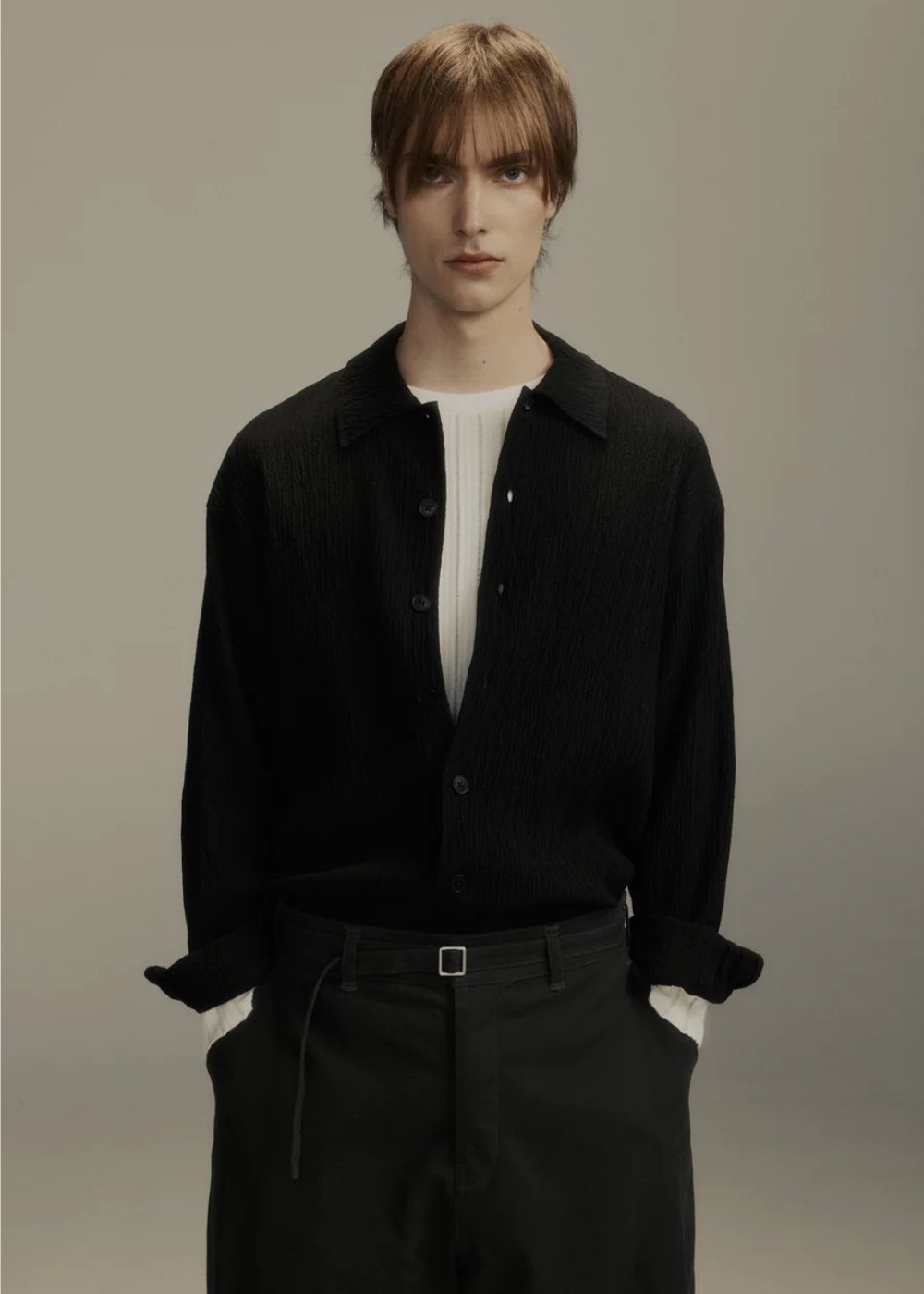Pleated Big Business Shirt Black | PORTER JAMES SPORTS | Mad About The Boy