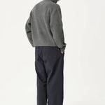 ASHA JASPER - Funnel-Neck Merino Cardigan / Coal | ASHA JASPER | Mad About The Boy