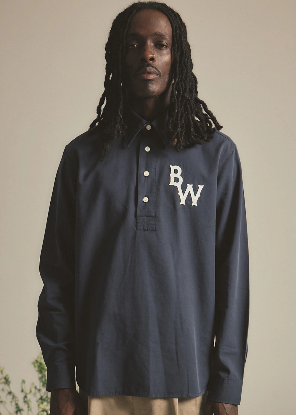 Benny L/S Shirt - Navy | Brotherwolf | Mad About The Boy