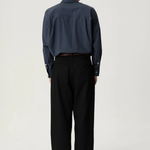 ASHA JASPER - Boardroom Trouser / Black Cotton Wool Twill | ASHA JASPER | Mad About The Boy