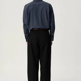 ASHA JASPER - Boardroom Trouser / Black Cotton Wool Twill | ASHA JASPER | Mad About The Boy