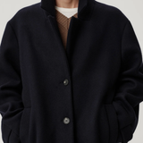 ASHA JASPER - Grant Coat / Navy Wool Melton