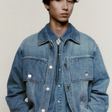 Denim Trucker Jacket - Light Mid-Wash | PORTER JAMES SPORTS | Mad About The Boy