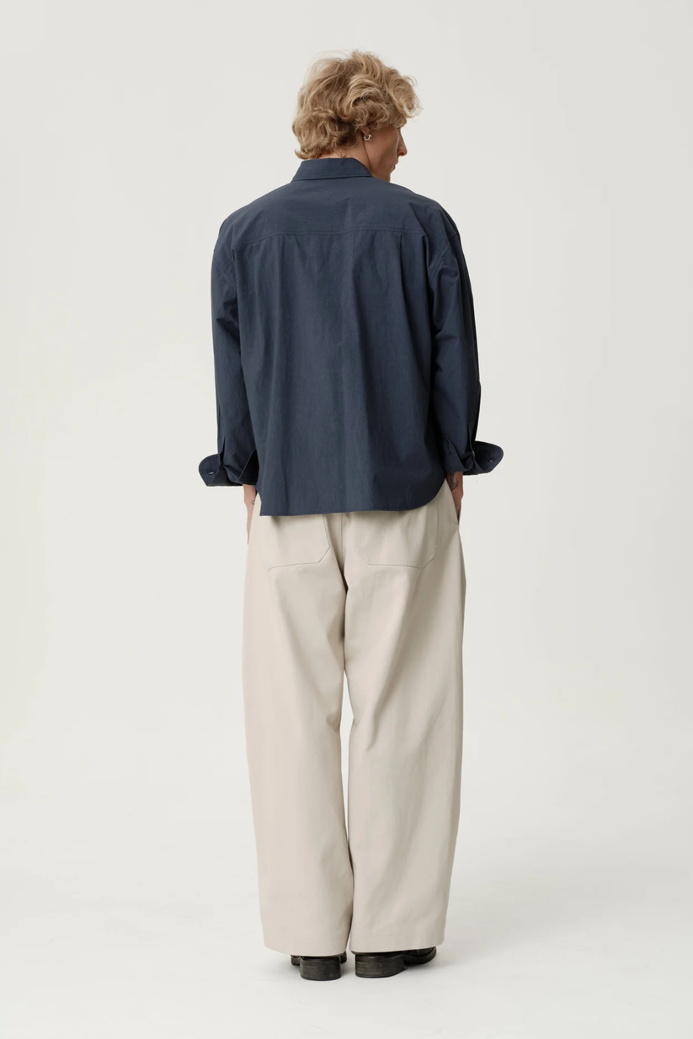 ASHA JASPER - Executive Shirt - Textured Navy Broadcloth | ASHA JASPER | Mad About The Boy