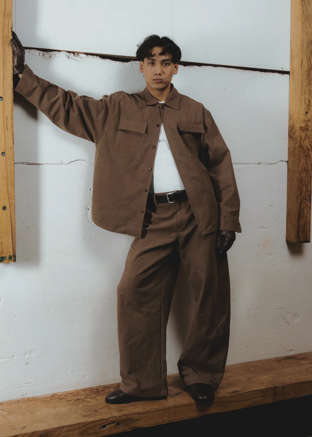 Solace Theory The Jumbo Canvas Shirt - Umber | SOLACE THEORY | Mad About The Boy