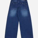 13.5oz Washed Paint Splat Jeans - Royal Blue | Colour Plane | Mad About The Boy