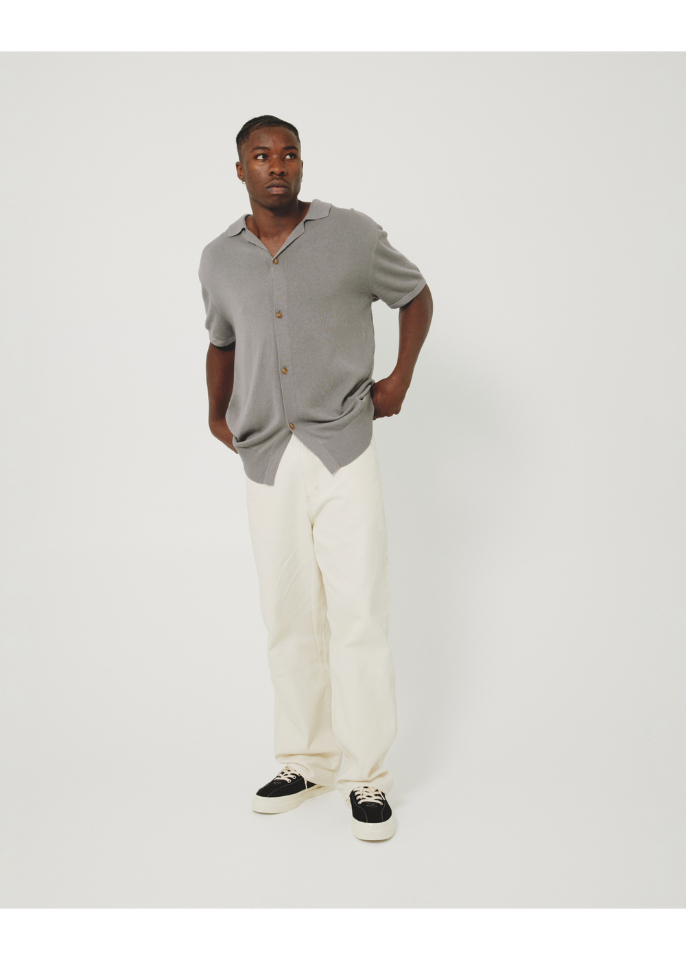 CAMPER KNIT SS SHIRT / ASH | Kore Studios | Mad About The Boy