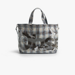 PVC Plaid Cross-Body Tote - Beige Blue | Observe Gallery | Mad About The Boy