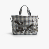 PVC Plaid Cross-Body Tote - Beige Blue | Observe Gallery | Mad About The Boy