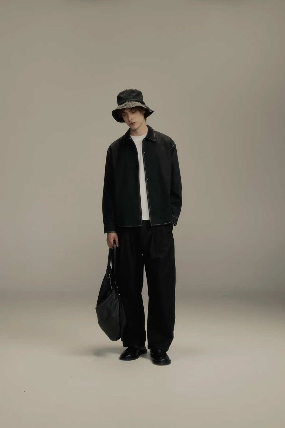 Big Business Shirt Black Oxford + Contrast Stitch | PORTER JAMES SPORTS | Mad About The Boy