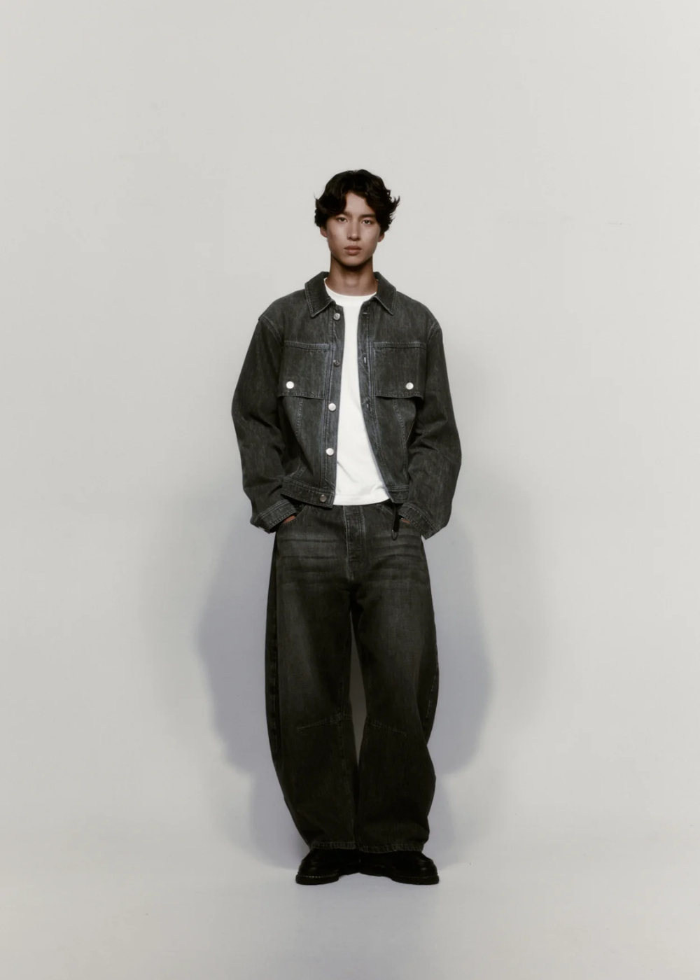 Dart-Knee Japanese Denim - Washed Black | PORTER JAMES SPORTS | Mad About The Boy