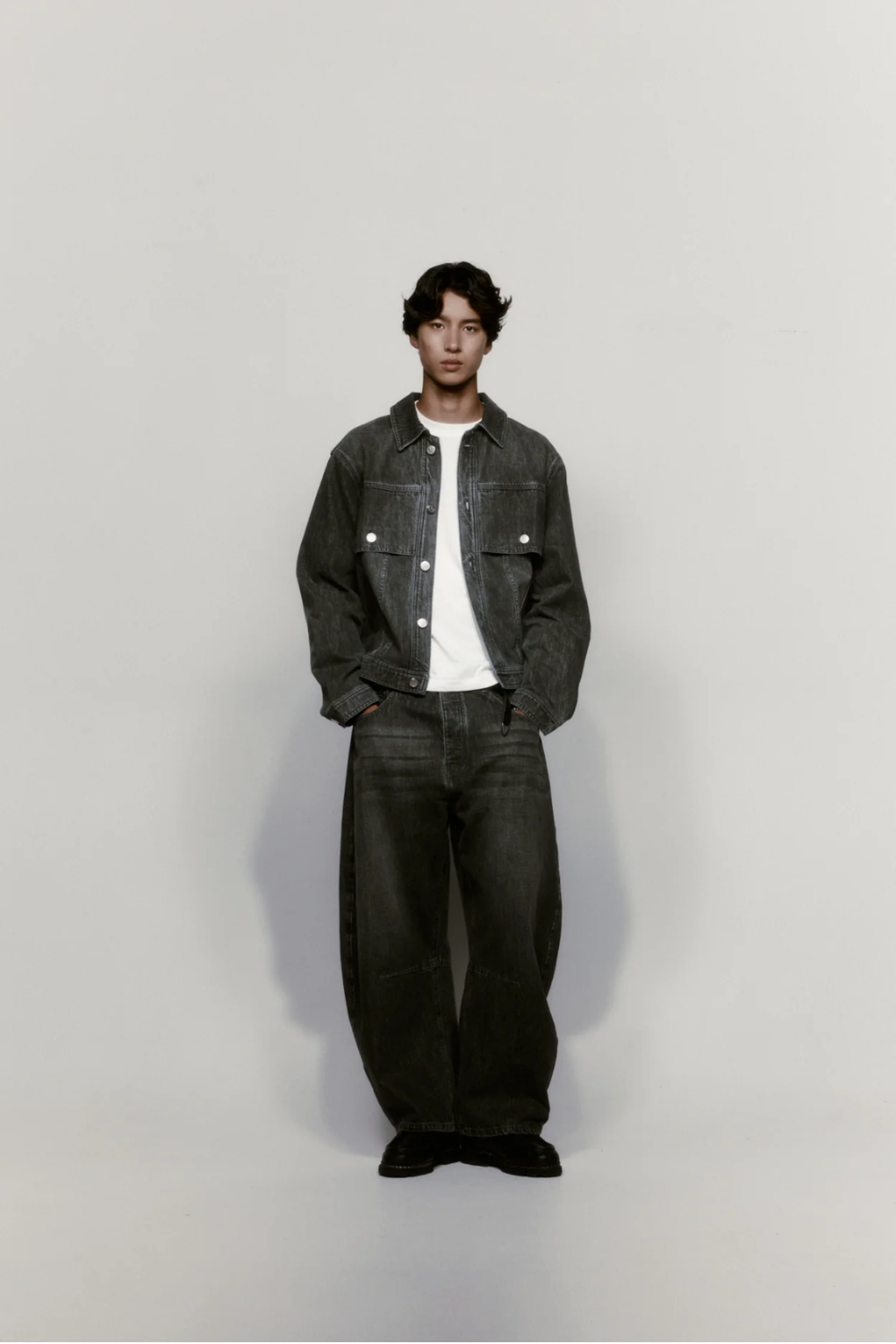 Dart-Knee Japanese Denim - Washed Black | PORTER JAMES SPORTS | Mad About The Boy