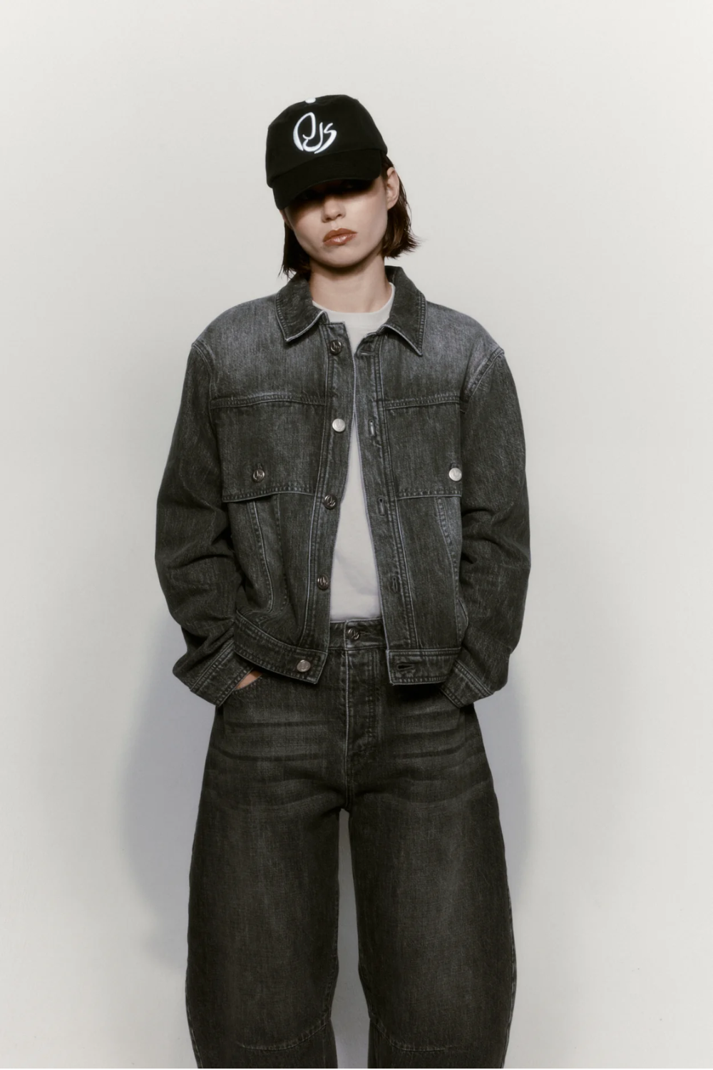 Dart-Knee Japanese Denim - Washed Black | PORTER JAMES SPORTS | Mad About The Boy