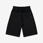 Double-Pleated Shorts - Black Wool + Contrast Stitch | PORTER JAMES SPORTS | Mad About The Boy