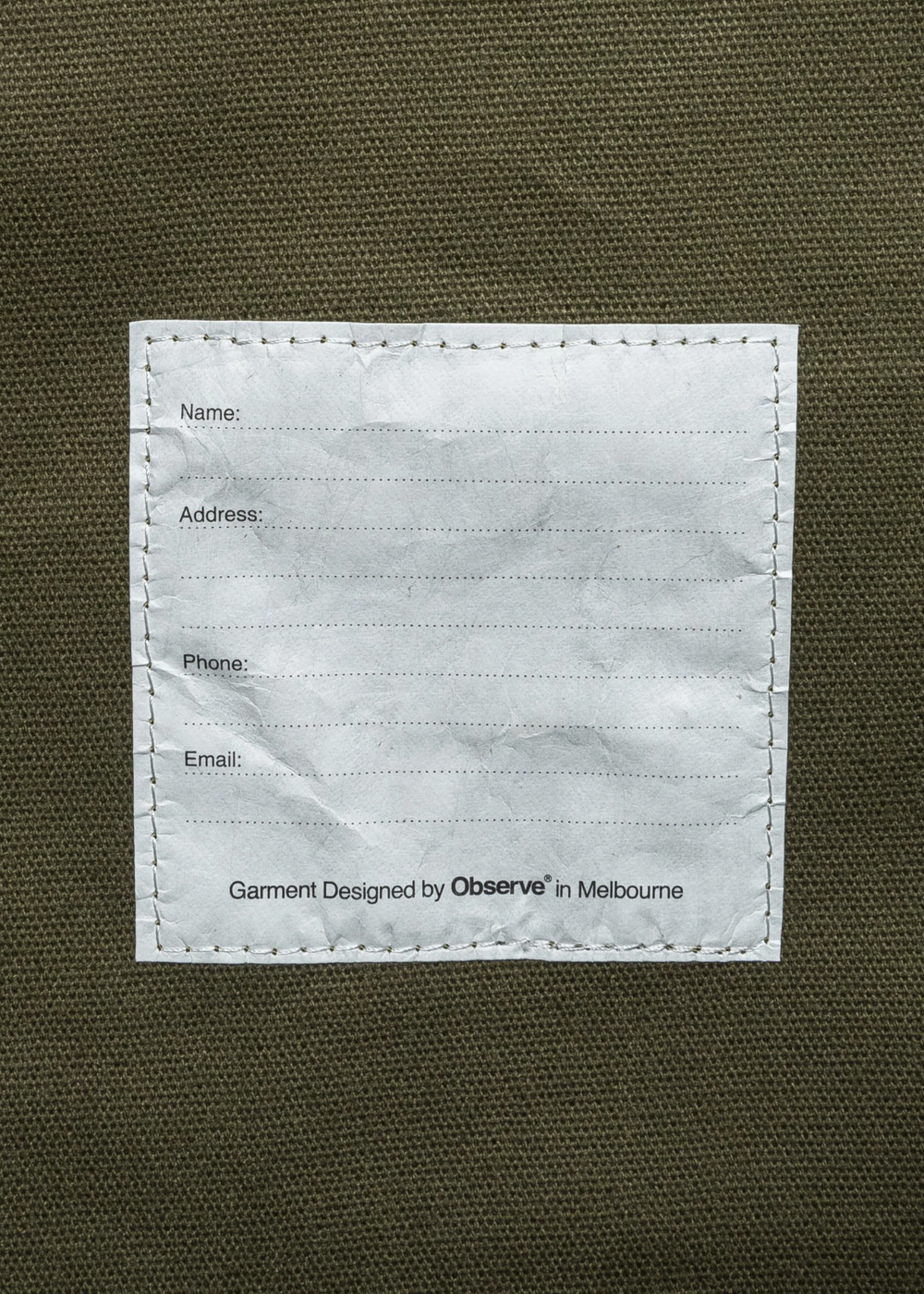 Classic Logo PVC Tote - Army | Observe Gallery | Mad About The Boy